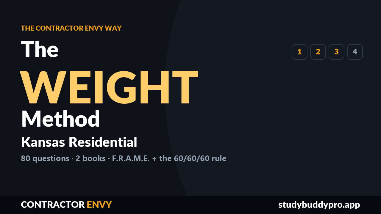 The WEIGHT Method Fast Track: Kansas Residential