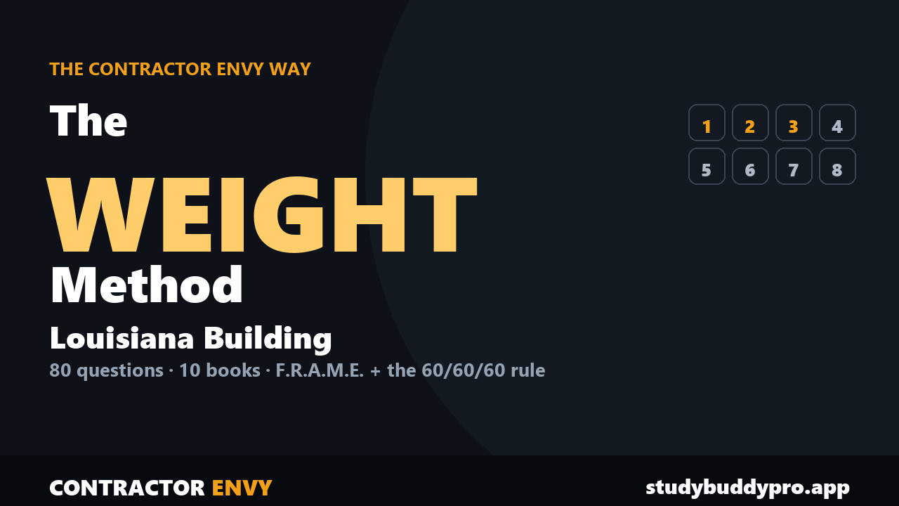 The WEIGHT Method Fast Track: Louisiana Building Construction